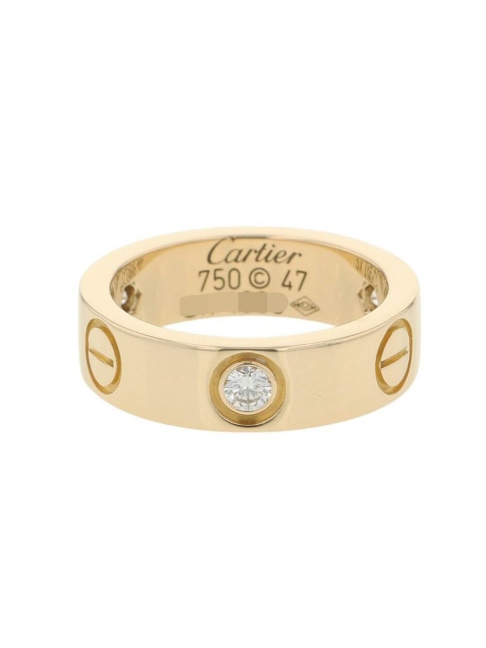 Cartier Ring Love Classic Model Diamond Total 18k Yellow Gold